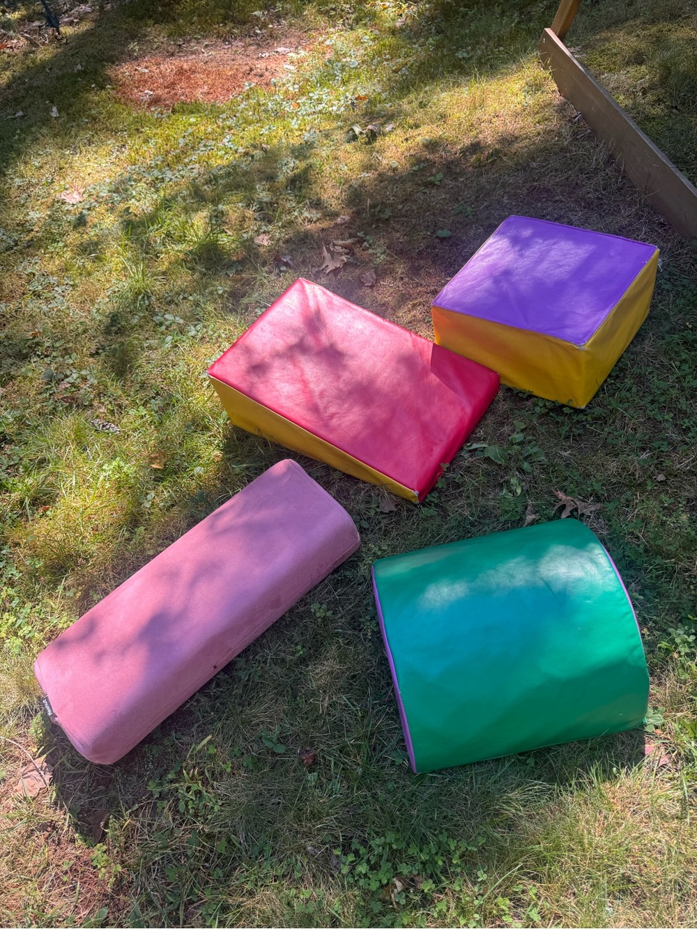Kids Colorful Soft Play Cushions Set - Pink, Red, Purple, Green